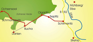 Leipzig-Elbe-Radroute, Abschnitt Dahlen - Schirmenitz/Elbe