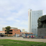 Mercure Hotel, Stadthalle und Karl-Marx-Monument Chemnitz