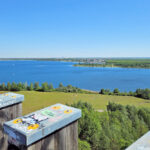 Cospudener See - Blick von Aussichtsturm auf der Bistumshöhe