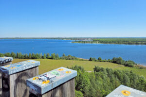 Cospudener See - Blick von Aussichtsturm auf der Bistumshöhe