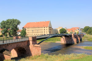 Pöppelmannbrücke und Schloss Grimma