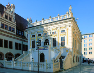 Alte Handelsbörse Leipzig, Ansicht am Naschmarkt