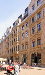 Oelßners Hof Leipzig, Fassade Nikolaistraße