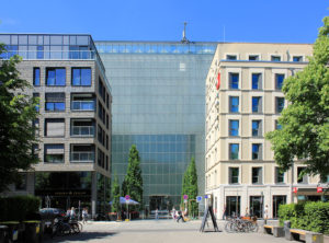 Museum der bildenden Künste Leipzig, Ansicht Eckbebauung und Museum an der Reichsstraße