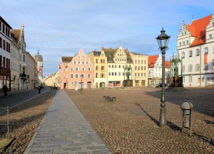Der Marktplatz in Wittenberg