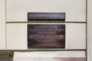 Gedenktafel für Georg Maurer in Gohlis-Süd