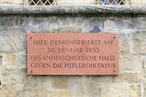 Gedenktafel für den 30. Januar 1933 in Halle (Saale)