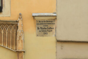 Gedenktafel für Martin Luther in Halle (Saale)