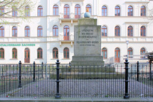 Brückensprengungsdenkmal in Leipzig