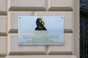 Gedenktafel für Edvard Grieg in Leipzig