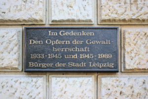 Gedenktafel „Gewaltherrschaft“ in Leipzig