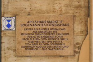 Gedenktafel im Königshaus Leipzig
