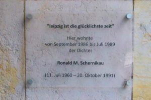 Gedenktafel für Ronald M. Schernikau in Leipzig