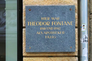Gedenktafel für Theodor Fontane in Leipzig