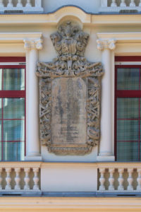 Gedenktafel für den Wiederaufbau der Angermühle in Leipzig