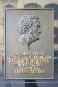 Gedenktafel für das Geburtshaus von Richard Wagner in Leipzig