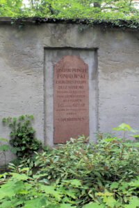 Grabplatte für Fürst Jozef Antoni Poniatowski auf dem Alten Johannisfriedhof in Leipzig