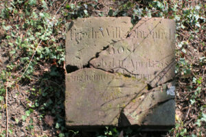 Grabplatte für Friedrich Wilhelm Ehrenfried Rost auf dem Alten Johannisfriedhof in Leipzig