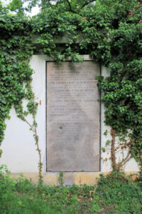 Grabplatte der Familien Sickel, Kanne und Lohmann auf dem Alten Johannisfriedhof in Leipzig