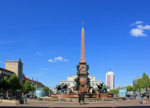 Mendebrunnen am Augustusplatz in Leipzig