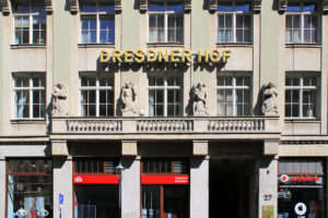 Portal des Messehauses Dresdner Hof Leipzig