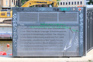 Gedenktafel für das Schreberbad in Leipzig