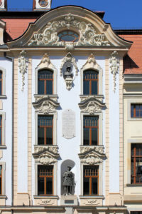 Statue und Gedenktafel für Kaiser Maximilian I. Leipzig