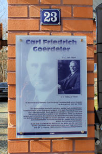 Gedenktafel für Carl Friedrich Goerdeler Leutzsch