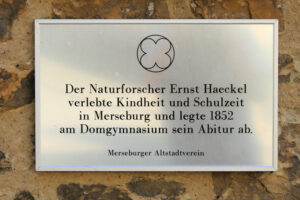 Gedenktafel für Ernst Haeckel in Merseburg