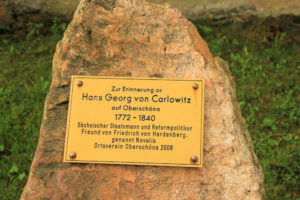 Gedenkstein Hans Georg von Carlowitz Oberschöna