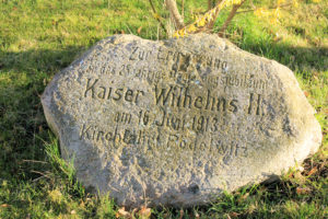 Gedenkstein Kaiser Wilhelm II. in Pödelwitz