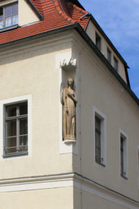 Marienfigur am Wohnhaus Fleischmarkt 5 in Torgau