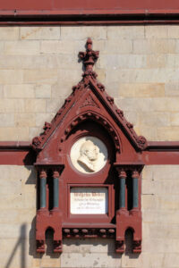 Gedenktafel für Wilhelm Weber an der Hauptpost in Wittenberg