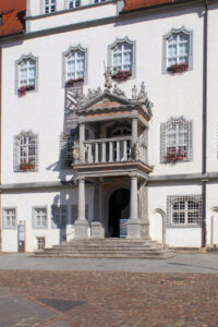 Portal am Rathaus in Wittenberg