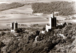 Rudeslburg und Burg Saaleck, Postkarte 1980er Jahre