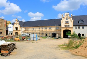 Rittergut Cannewitz, Wirtschaftsgebäude, Hofseite