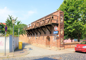 Rekonstruierter Wehgrang an der nördlichen Stadtmauer Delitzsch