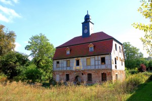 Leer stehend, aber gesichert, Altes Schloss Gaschwitz bei Markkleeberg