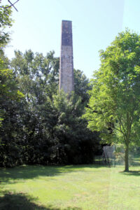 Schornstein nahe dem Bürgerhaus Eilenburg