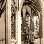 Stadtkirche Mittweida, Altar, Postkarte um 1960