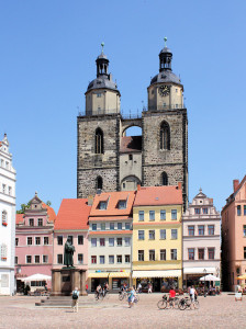 Wittenberg, Ev. Stadtpfarrkirche St. Marien und Marktplatz