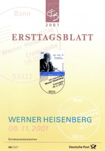 Werner Heisenberg auf einer Briefmarke der Deutschen Post