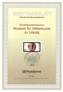Sonderbriefmarke von 1994 zum 125-jährigen Bestehen des Museums für Völkerkunde Leipzig