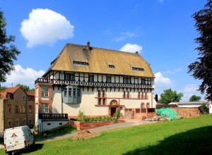 Flößberg, Rittergut Obern Teils, Rückansicht des Herrenhauses