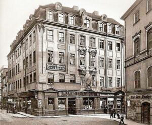 Das Haus "Silberner Bär" in Leipzig um 1890