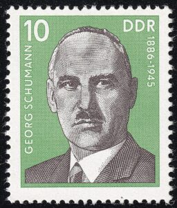 Georg Schumann auf einer Briefmarke der Deutschen Post der DDR