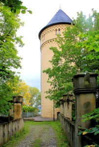 Gera. Schloss Osterstein, Bergfried und Wolfsbrücke