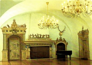 Jagdschloss Augustusburg, Hasensaal, Postkarte 1980er Jahre