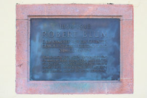 Gedenktafel für Robert Blum am Alten Rathaus in Leipzig