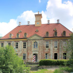Rittergut Leuben, Schloss, Hofseite (Zustand 2015)